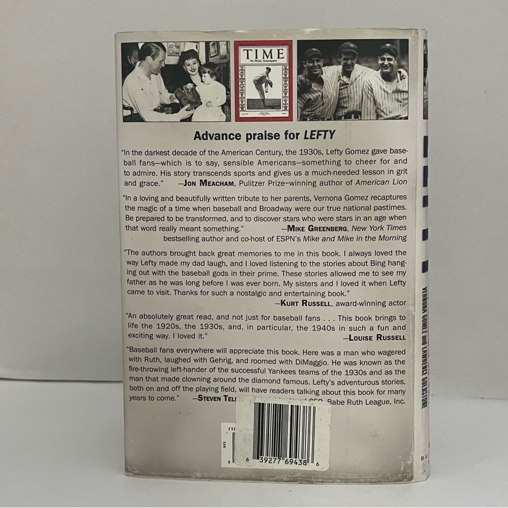 Lefty An American Odyssey Hardcover Baseball Pitcher Biography Vernon Gomez NY - Picture 2 of 5